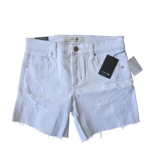 Joe's Jeans White Distressed Women Shorts Cut Off Denim Size 24 NWT